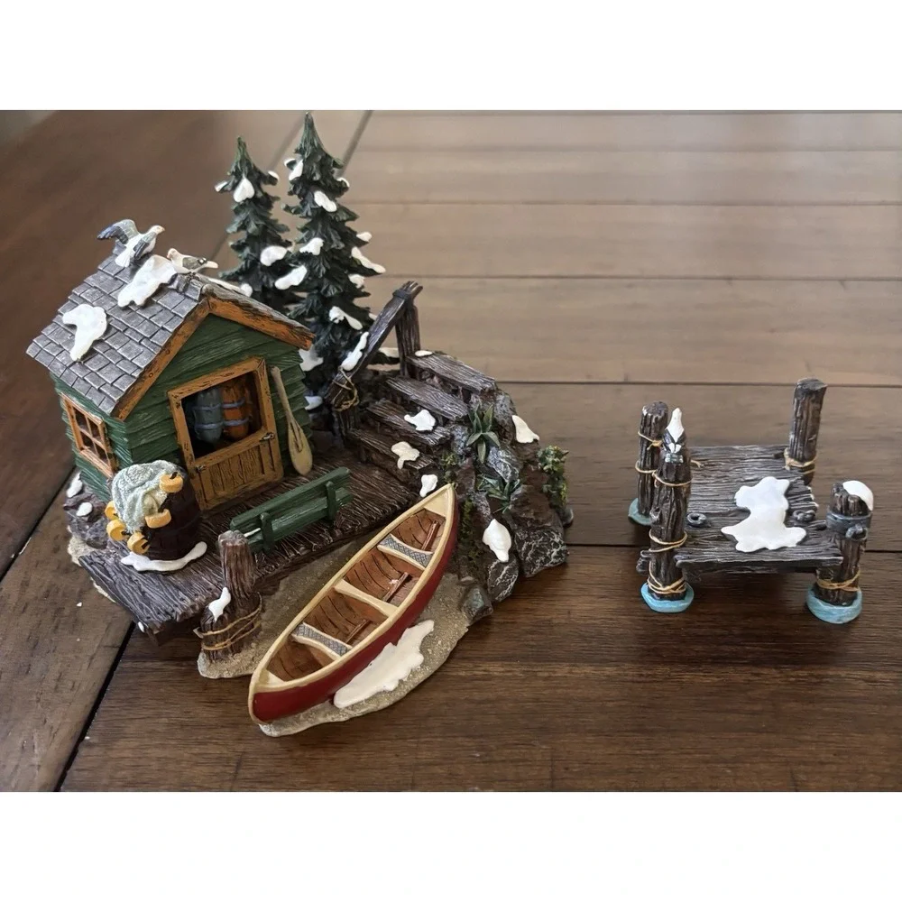 Department 56 Village Accessories The Dockhouse Set of 2 #52863 Retired 2000